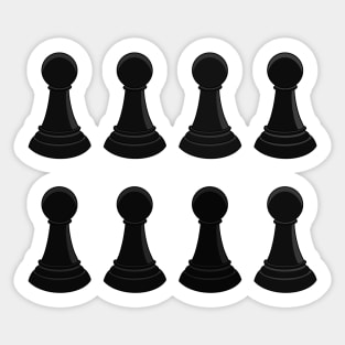 Black Pawns Sticker